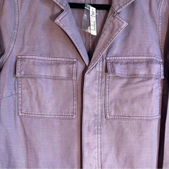 Madewell Women’s Button Up Long Sleeve Jumpsuit Smoky Grape Purple Large - Picture 5 of 14
